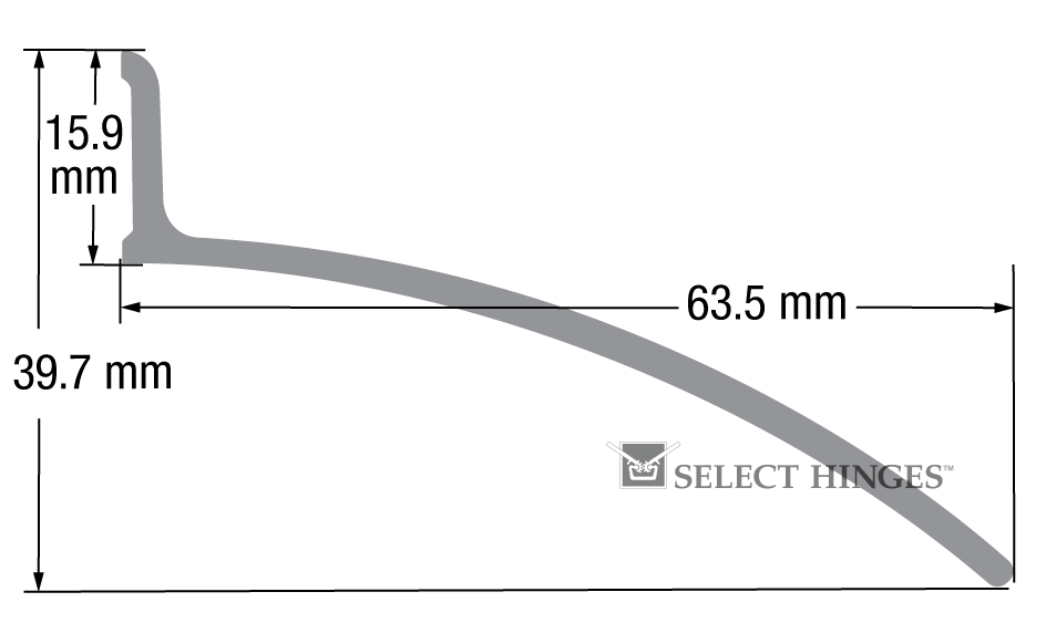 Drip Caps measurement diagram (metric)